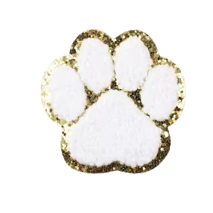 Paw Print Chenille Patch